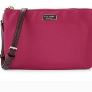 Kate Spade Triple Gusset Nylon Crossbody Bag.